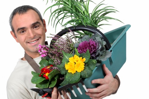 Year-round garden maintenance in Cudham with healthy plants and pathways